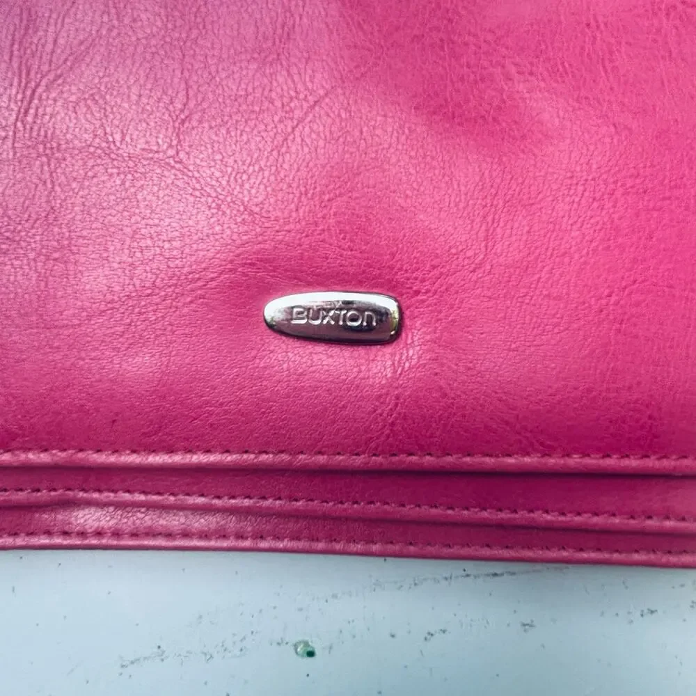 Buxton Pink Double Wallet Lots of Storeage Multiple Card Slots Very Clean
